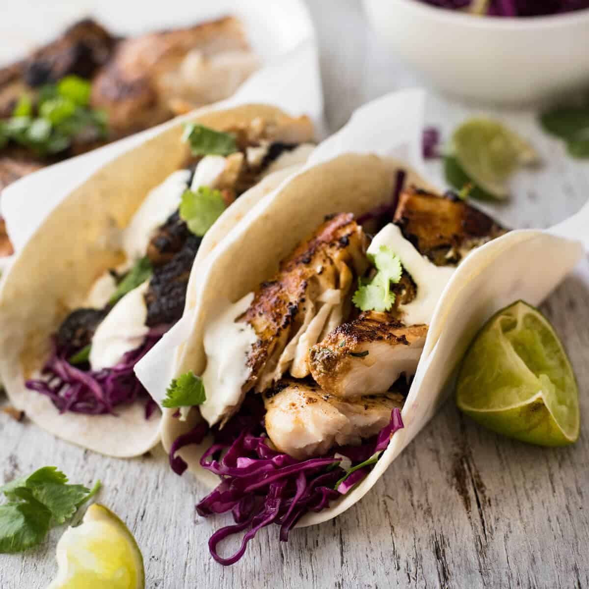 Marinated Fish Tacos | I've been asked for the marinade for these tacos so many times! dev.recipetineats.com