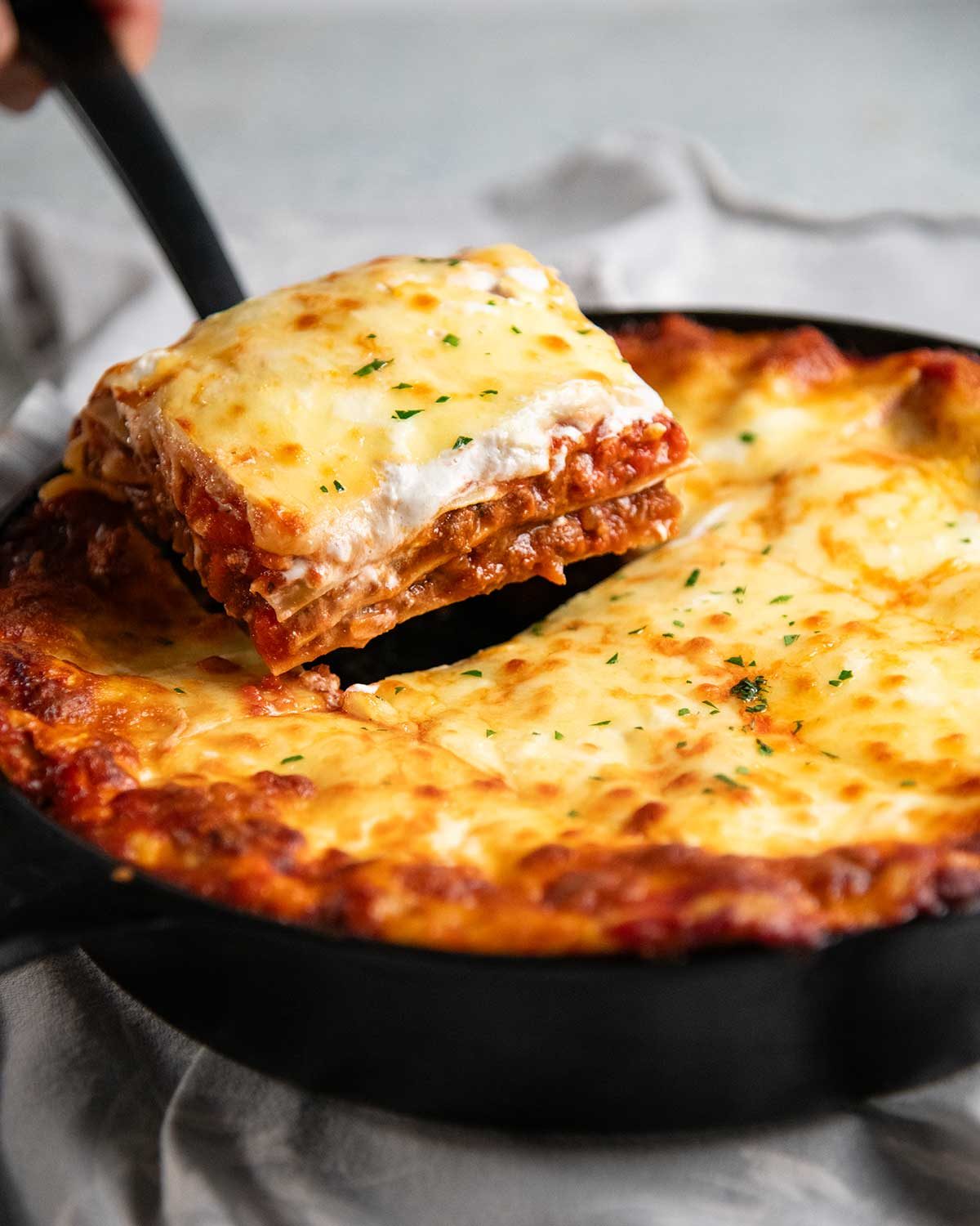 One pot lasagna with layers