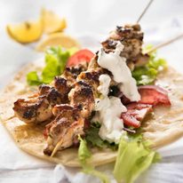 Chicken Souvlaki - Made with chicken marinated in lemon, garlic and oregano, it's so easy to make this Greek favourite at home! dev.recipetineats.com