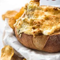 It's a Jalape&ntilde;o Popper - in dip form! A warm creamy dip spiked with jalape&ntilde;o, topped with a crunchy panko topping! dev.recipetineats.com