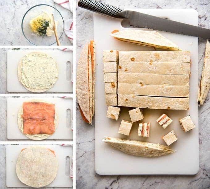 Smoked Salmon Appetizer fantastic for gatherings - no fiddly assembly, served at room temperature, looks elegant and tastes SO GOOD! dev.recipetineats.com