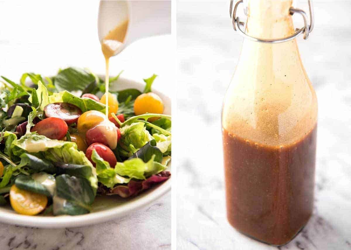 Easy Salad Dressing Recipes - Long Shelf Life, Ready To Use - Balsamic Vinaigrette and Honey Mustard Salad Dressing dev.recipetineats.com