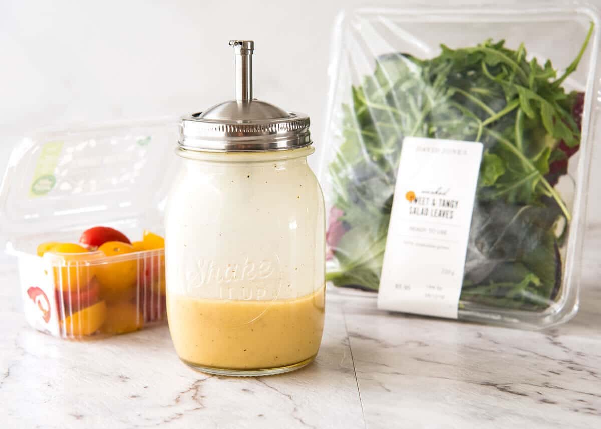 Honey Mustard Dressing - guaranteed crowd pleaser, made with honey, mustard, cider vinegar and olive oil. Keeps for 3 weeks. dev.recipetineats.com