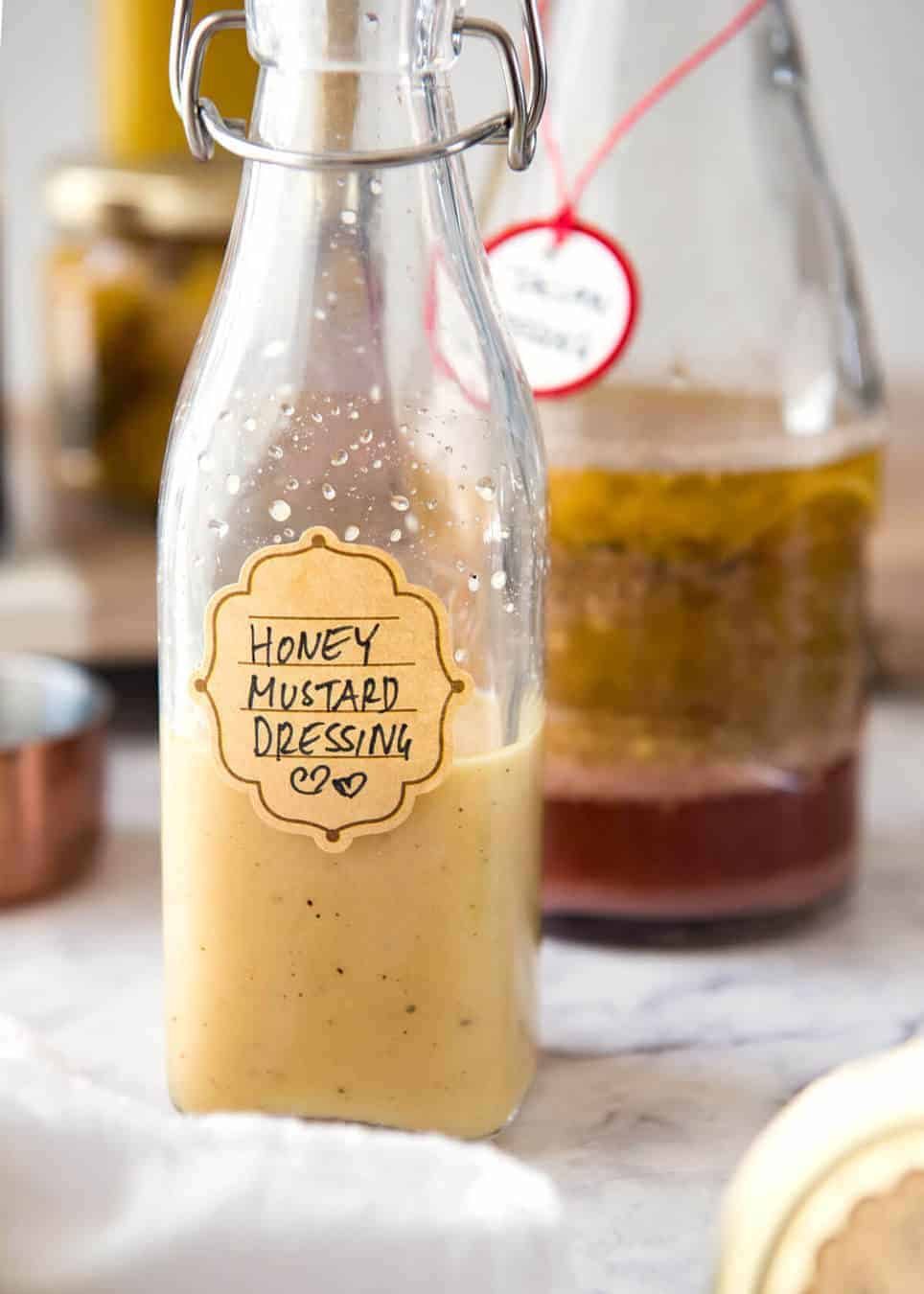Honey Mustard Dressing - guaranteed crowd pleaser, made with honey, mustard, cider vinegar and olive oil. Keeps for 3 weeks. dev.recipetineats.com
