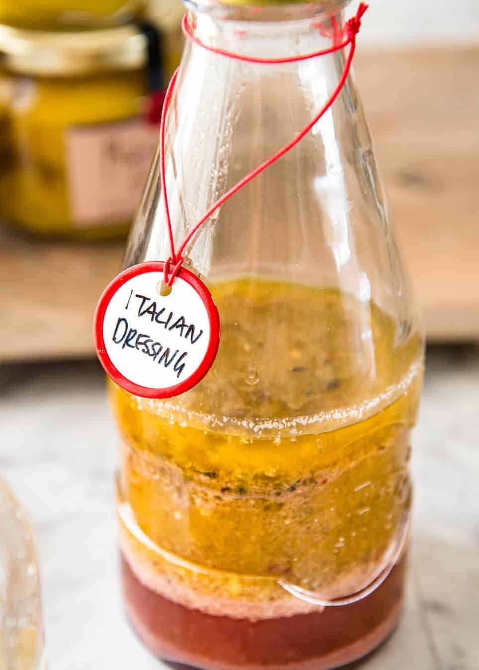 Italian Dressing - the one dressing everyone should ALWAYS have in the fridge! Keeps for 2 weeks. dev.recipetineats.com