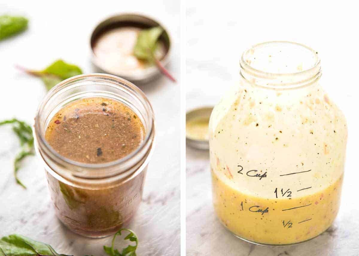 Easy Salad Dressing Recipes - Long Shelf Life, Ready To Use - Italian Salad Dressing and French Vinaigrette dev.recipetineats.com