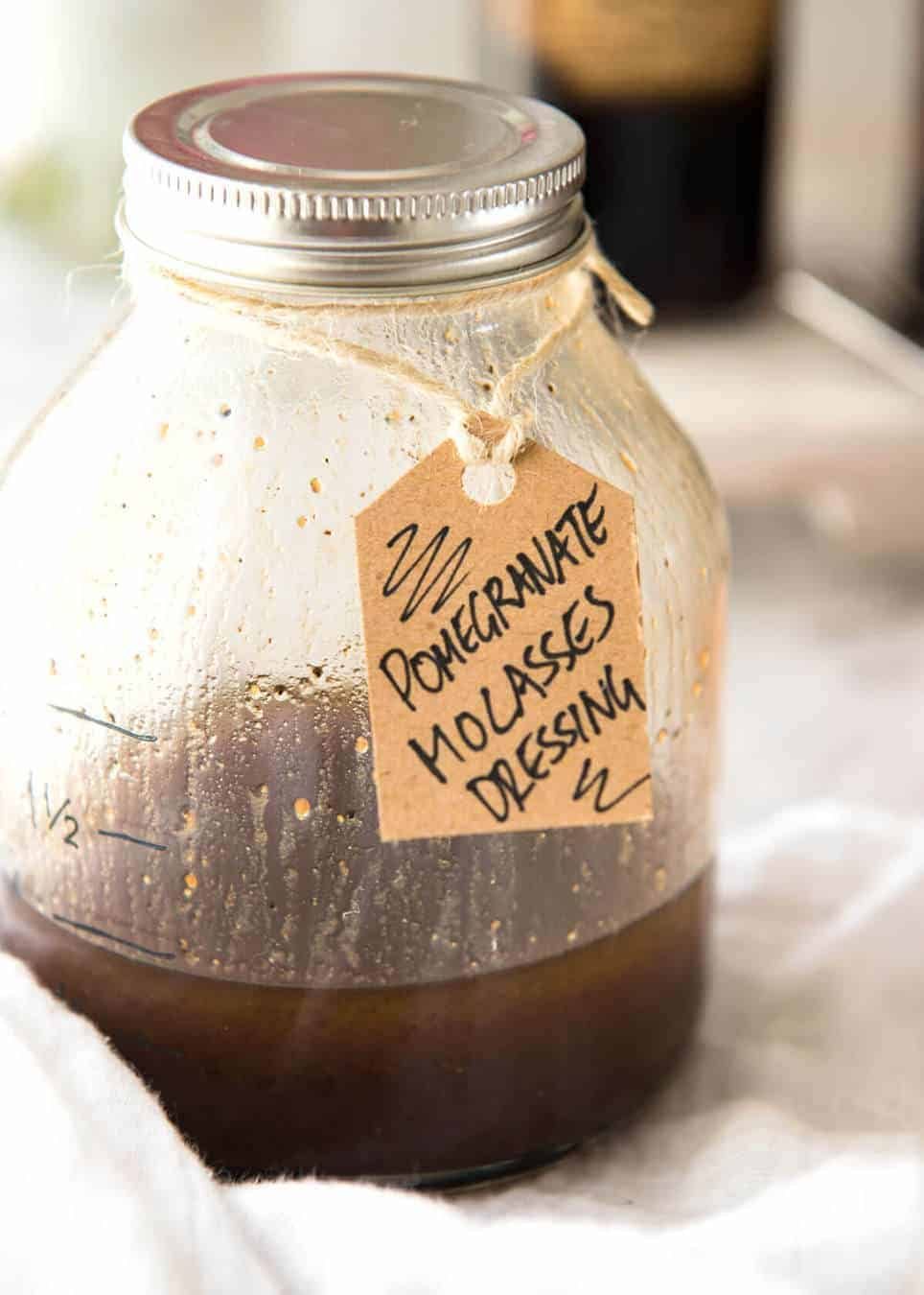 Pomegranate Molasses Dressing - An exotic sounding yet simple to make Middle Eastern dressing, fantastic with roasted vegetables. dev.recipetineats.com