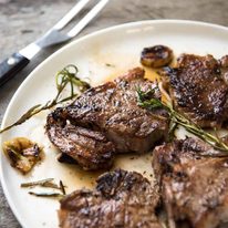 Rosemary Garlic Grilled Lamb Chops - A simple marinade infuses this with fantastic flavour! Use the marinade for any quick-cooking cut of lamb - chops or steaks. dev.recipetineats.com