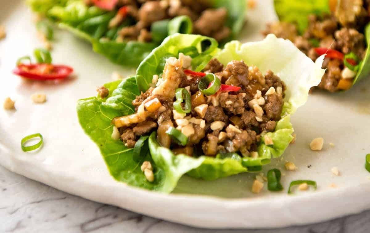 San Choy Bow (Chinese Lettuce Cups) - A great San Choy Bow starts with a great sauce. Get that right and you can make this with almost anything! dev.recipetineats.com