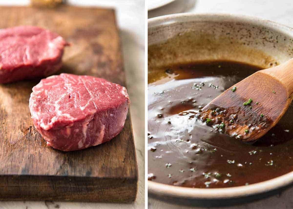 Simple yet stunning Asian Steak with a sauce inspired by the great Tetsuya! All you need is 15 minutes, soy sauce, mirin, sake or sherry, butter, garlic and ginger. Amazing! dev.recipetineats.com