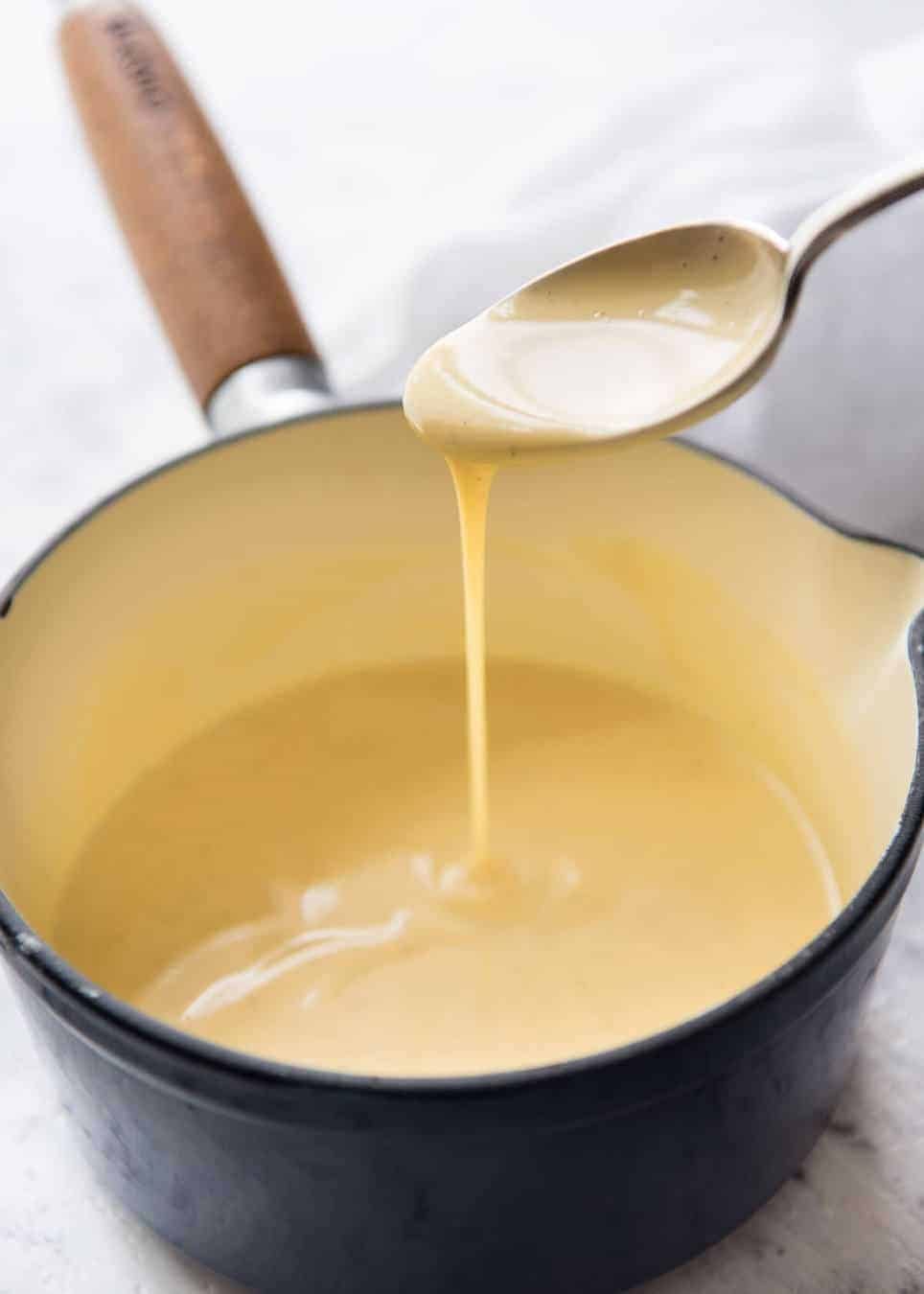 A classic, easy custard made using only egg as the thickener, no cornflour. Also known as Creme Anglaise, this is rich and stunning! dev.recipetineats.com