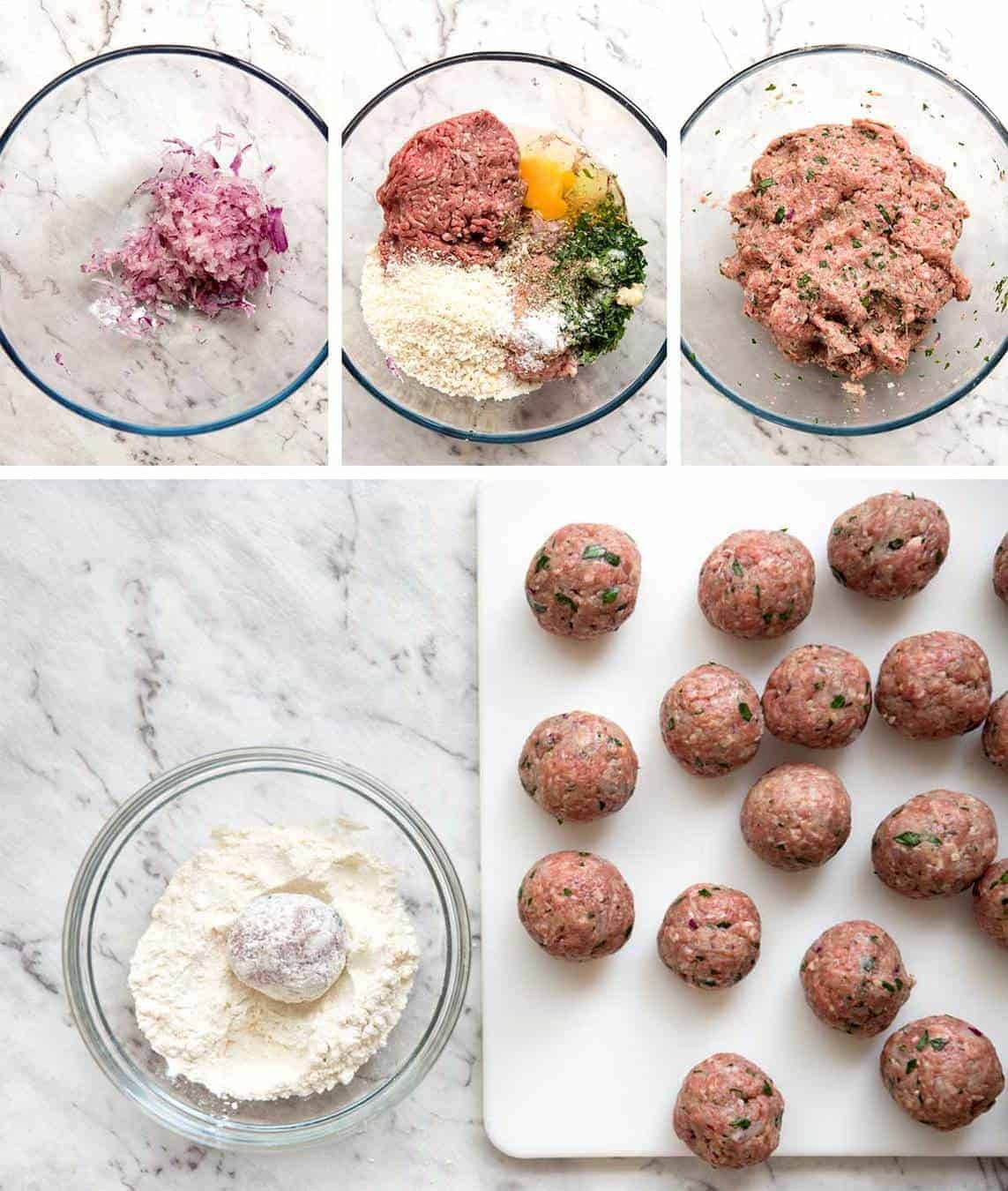 Soft, juicy, beautifully flavoured GREEK MEATBALLS! Serve as an appetiser with tzatziki, main with Greek Salad or make wraps! dev.recipetineats.com