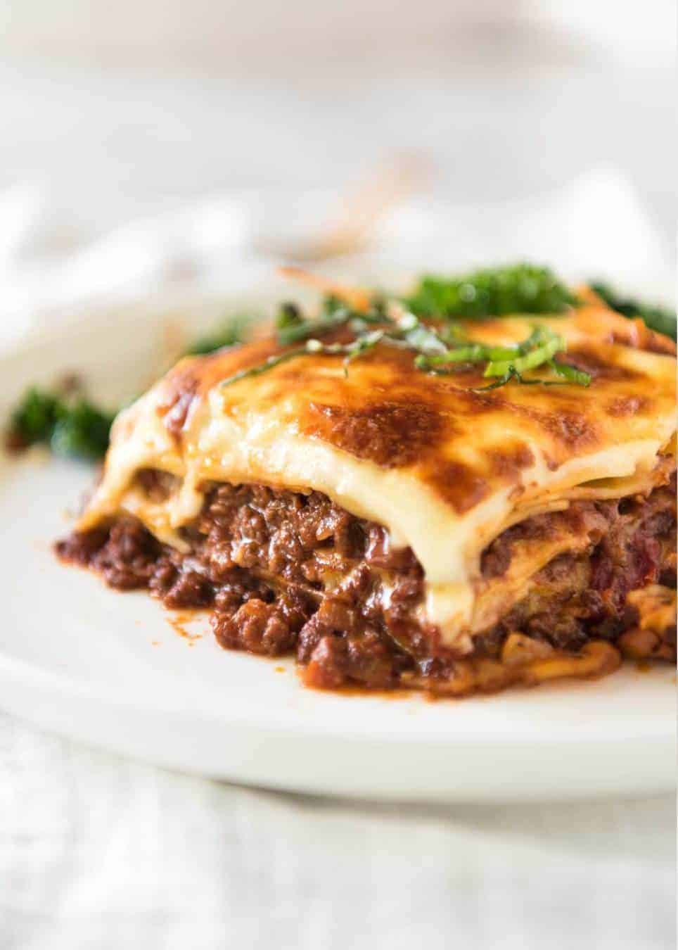 A homemade Lasagna is a thing of beauty! This is a traditional Italian Lasagna, made with a Bolognese Ragu and cheese sauce / b&eacute;chamel sauce. No ricotta in sight! recipetineats.com