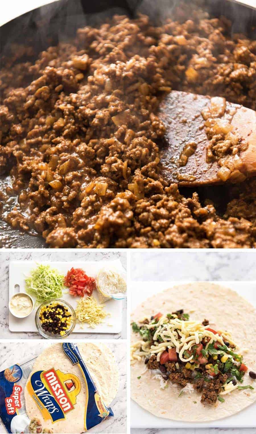 A great everyday Beef Burrito, made with super tasty seasoned beef filling. Fresh and freezable versions! dev.recipetineats.com