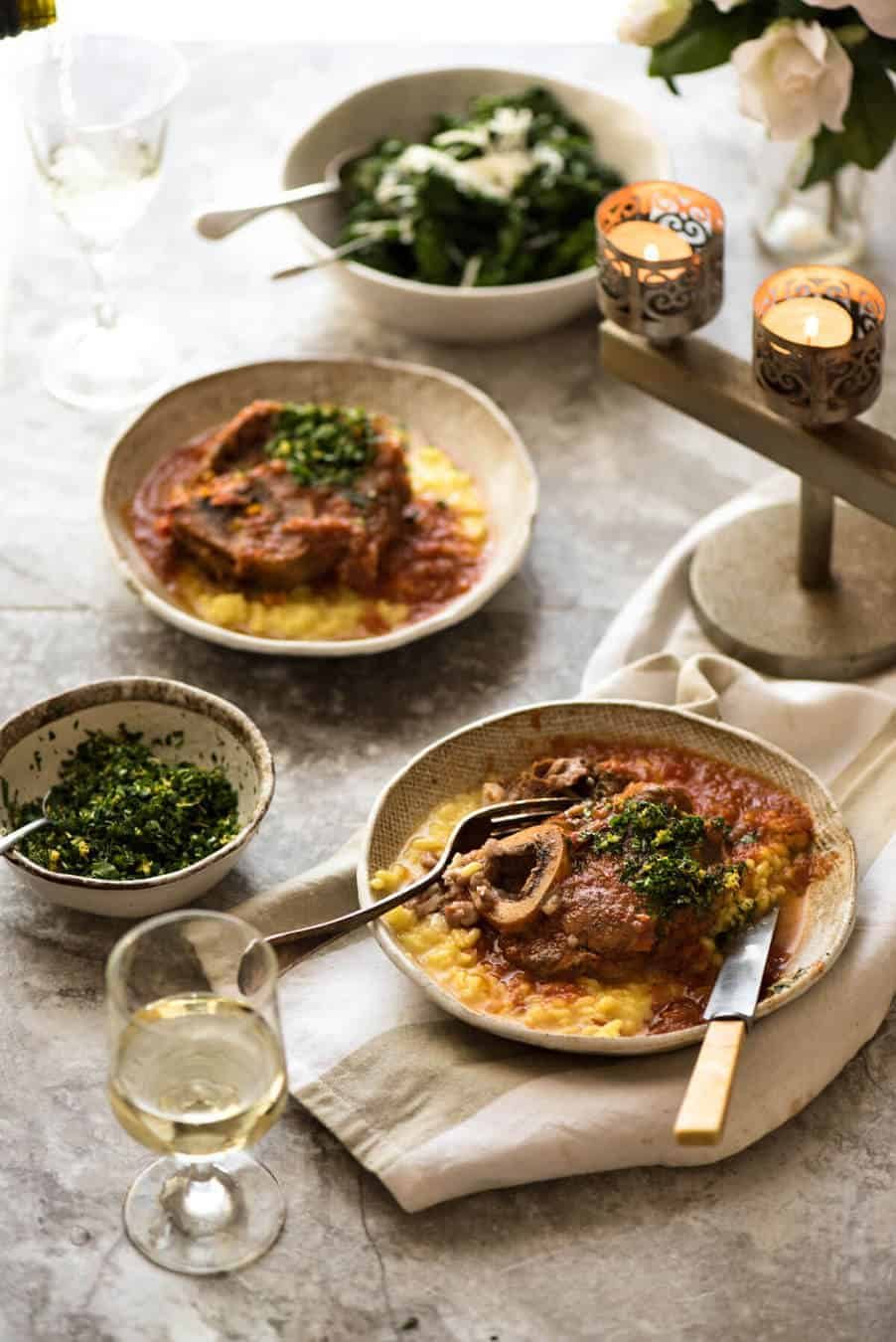 Fork tender veal braised in a rich red sauce, Osso Buco is a meal fit for a king! dev.recipetineats.com