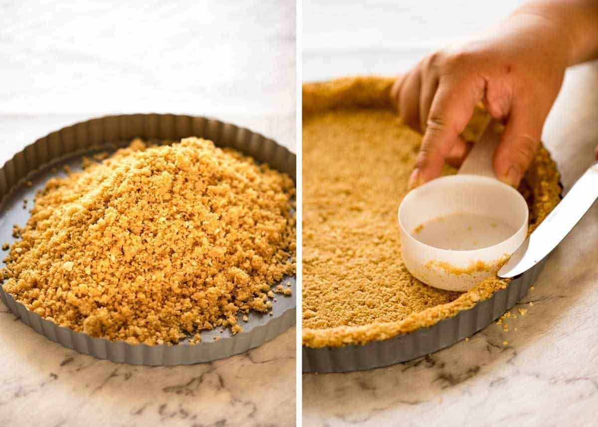 A sinfully decadent Salted Caramel Tart with a creamy soft salted caramel filling topped with luxurious chocolate ganache. Just SIX ingredients! dev.recipetineats.com