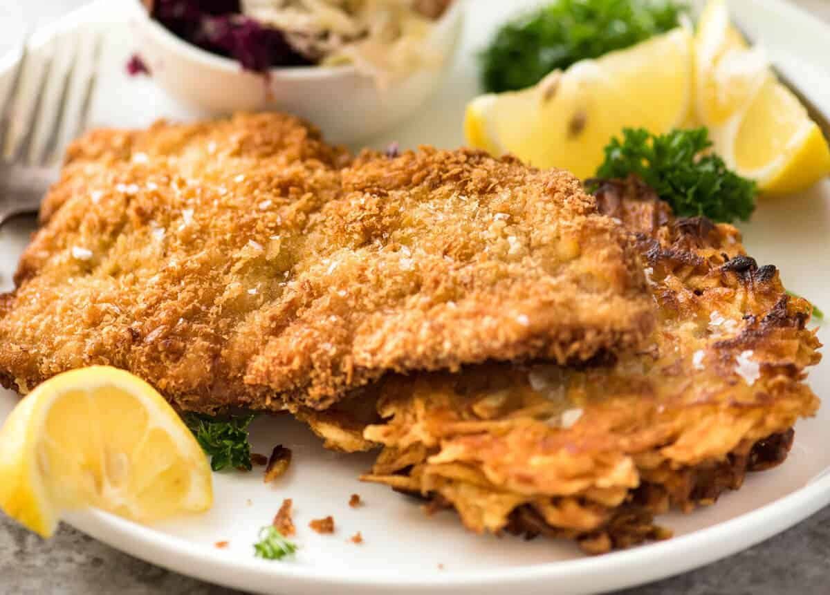 There is nothing quite like a freshly made schnitzel. Extra crunchy and golden, make this with pork, chicken, veal or turkey. dev.recipetineats.com