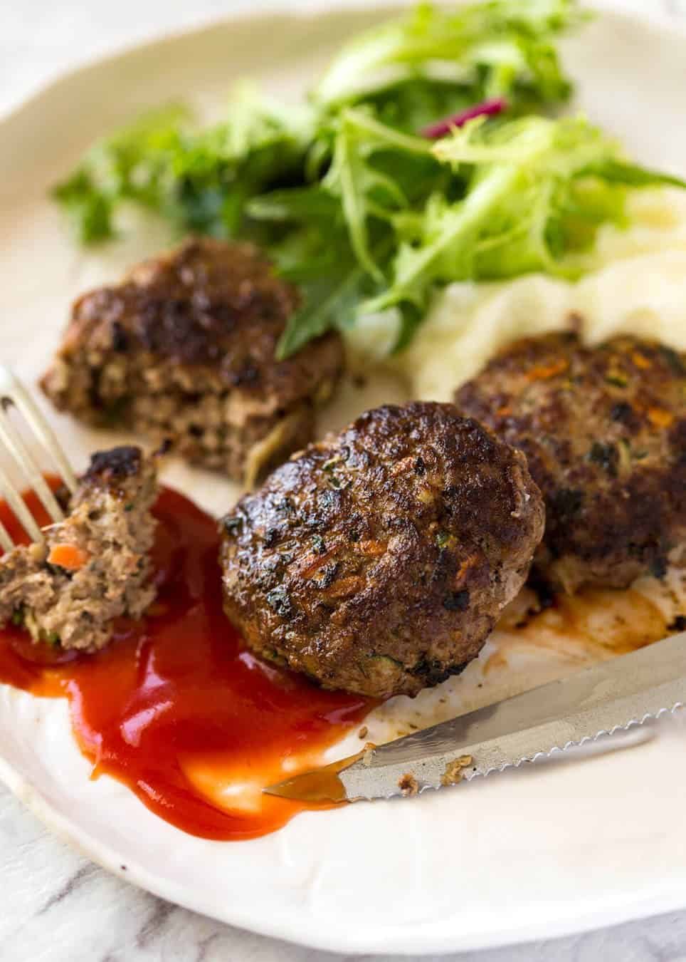 This is how to make plump, juicy, extra tasty rissoles with hidden veggies! dev.recipetineats.com