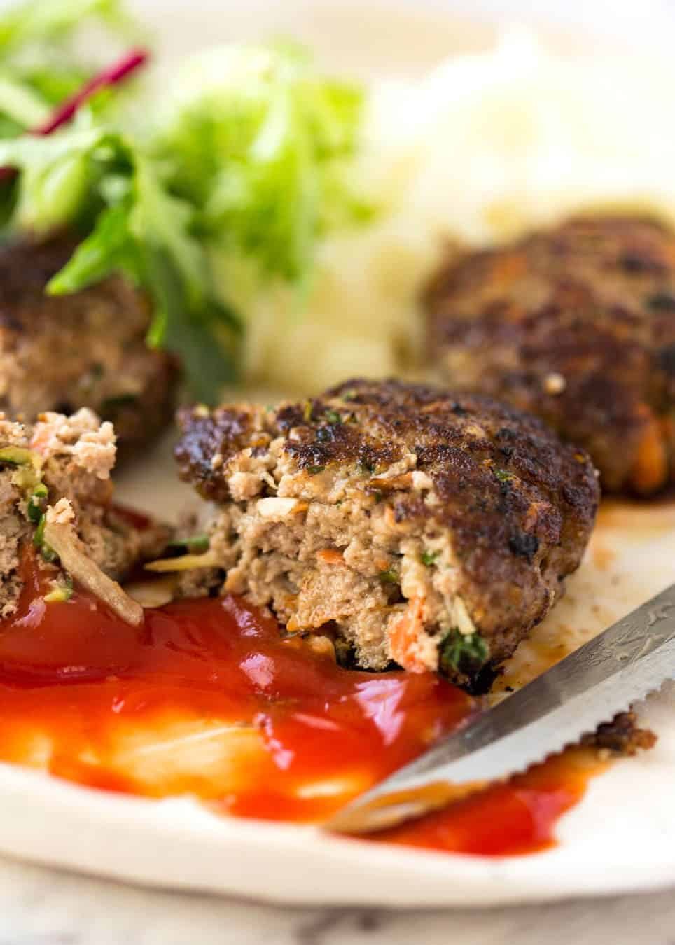 This is how to make plump, juicy, extra tasty rissoles with hidden veggies! dev.recipetineats.com