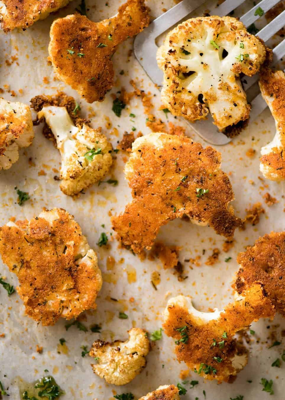 Try this Roasted Parmesan Crusted Cauliflower for dinner tonight! Serve it as a side or as a main meal, or how about as a&nbsp;healthy, low carb snack at a gathering? It's&nbsp;quick, easy and off-the-charts delicious! recipetineats.com