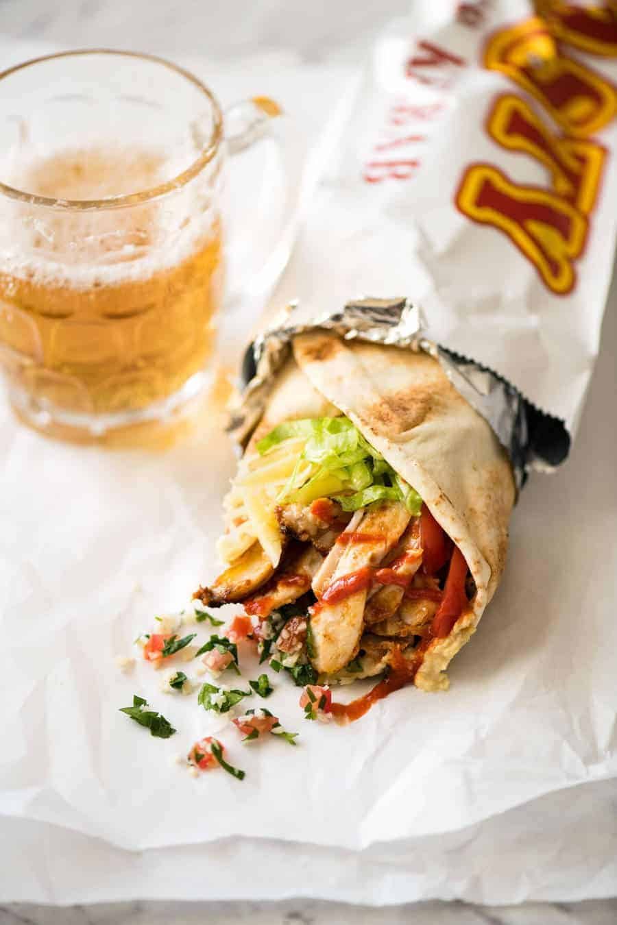 Homemade Chicken Doner Kebab - the better version of the midnight post-pub kebab runs! dev.recipetineats.com