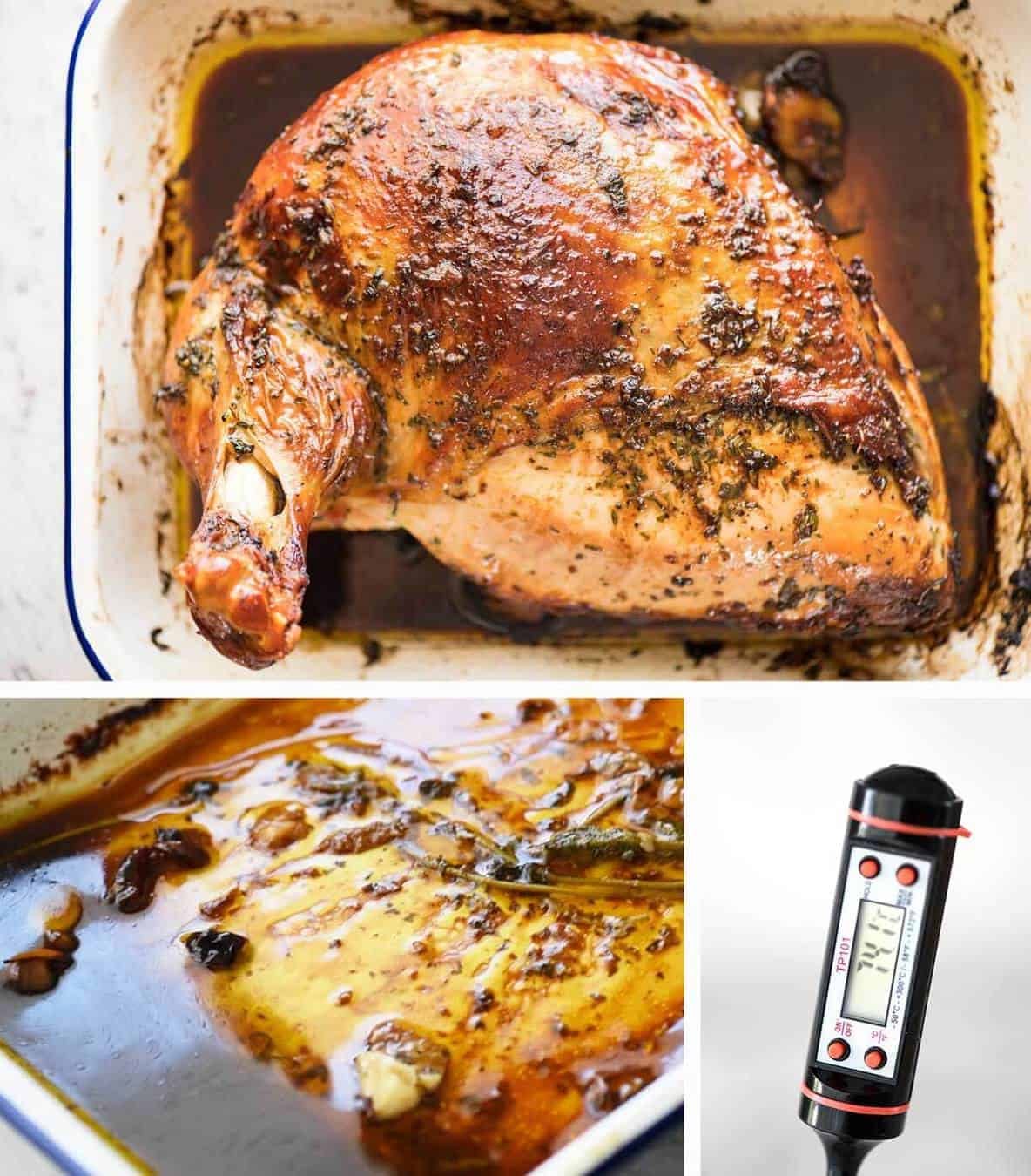 How to make turkey with herb butter under the skin (quick video tutorial provided) dev.recipetineats.com