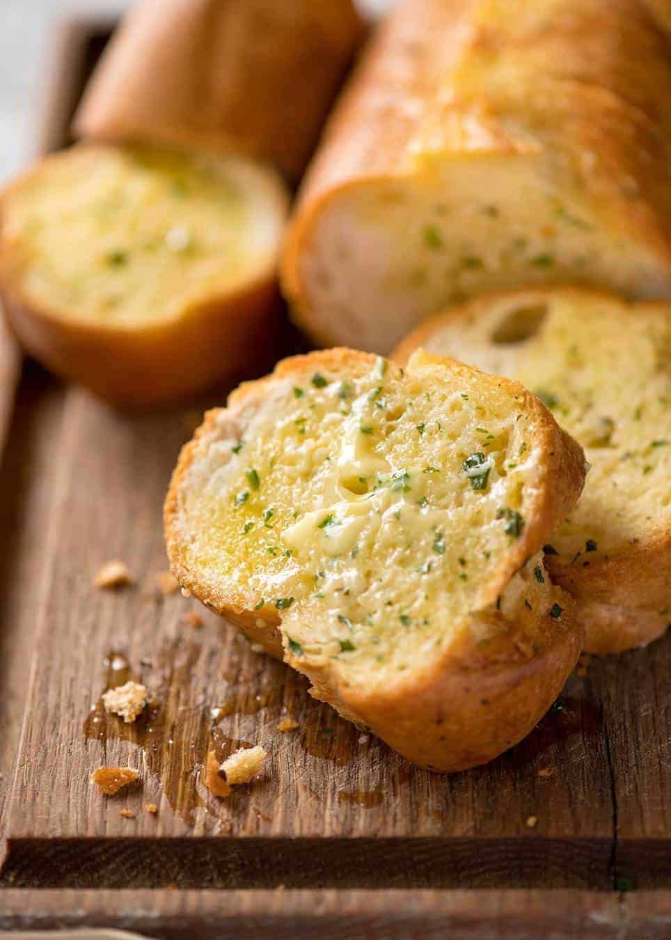 Better than Pizza Hut! For a truly religious Garlic Bread experience, skip the artisan bread and use a basic French stick. And no skimping on butter! recipetineats.com