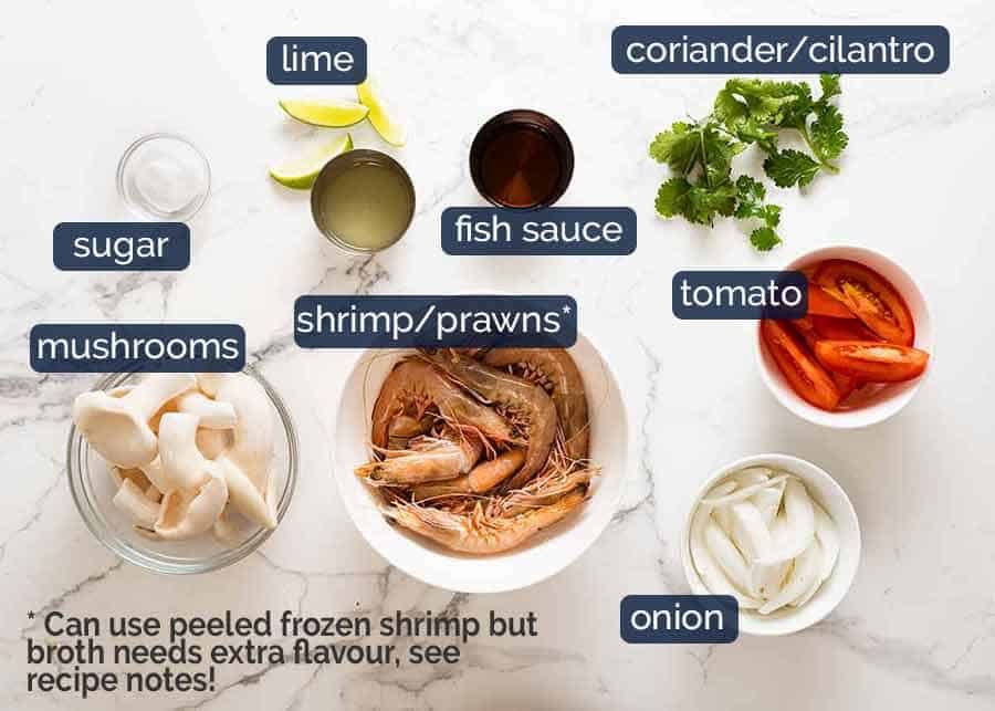 What goes in Tom Yum Soup (Thai soup)