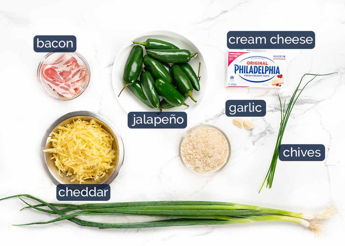 Jalape&ntilde;o popper ingredients