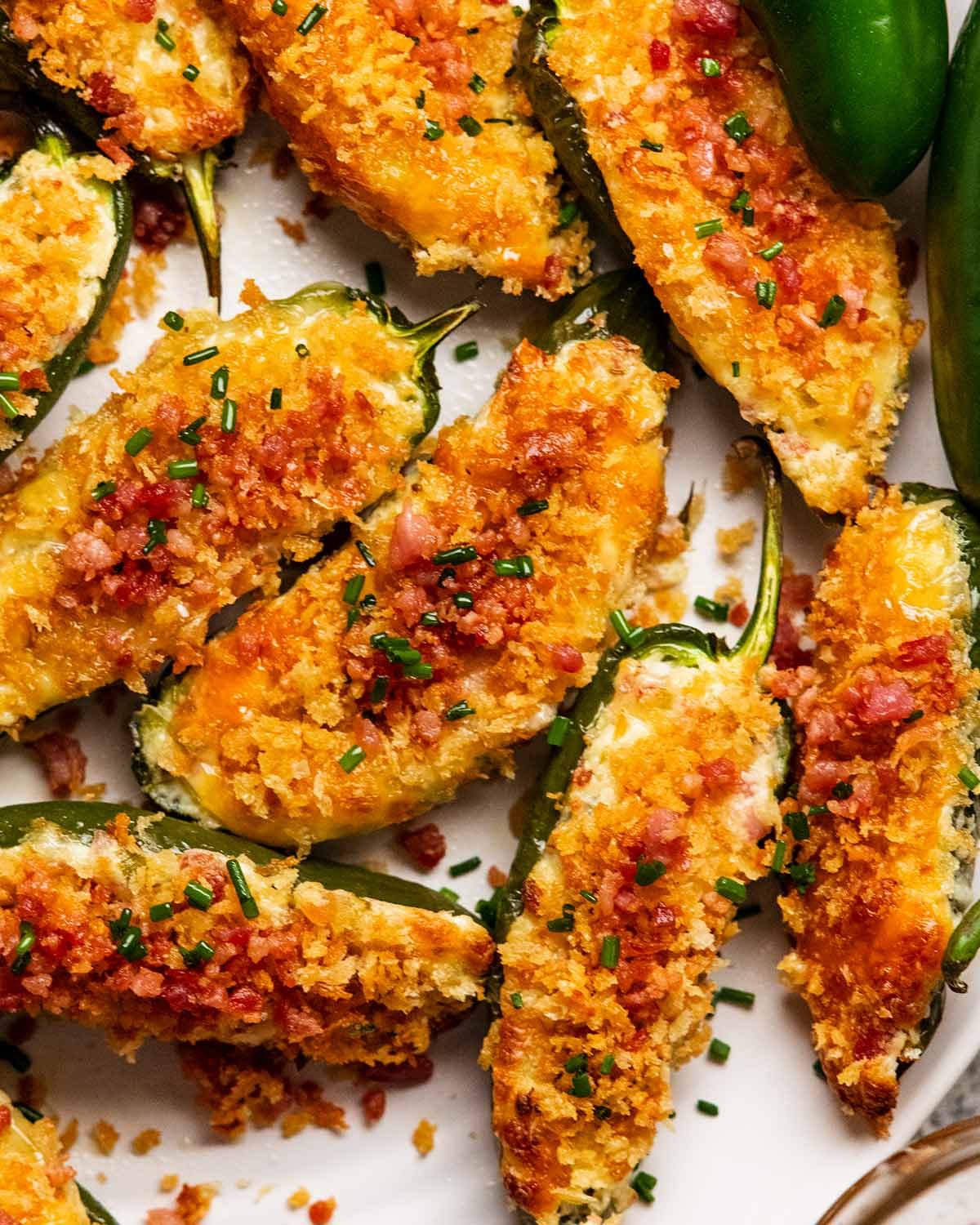 Close up of Jalape&ntilde;o poppers
