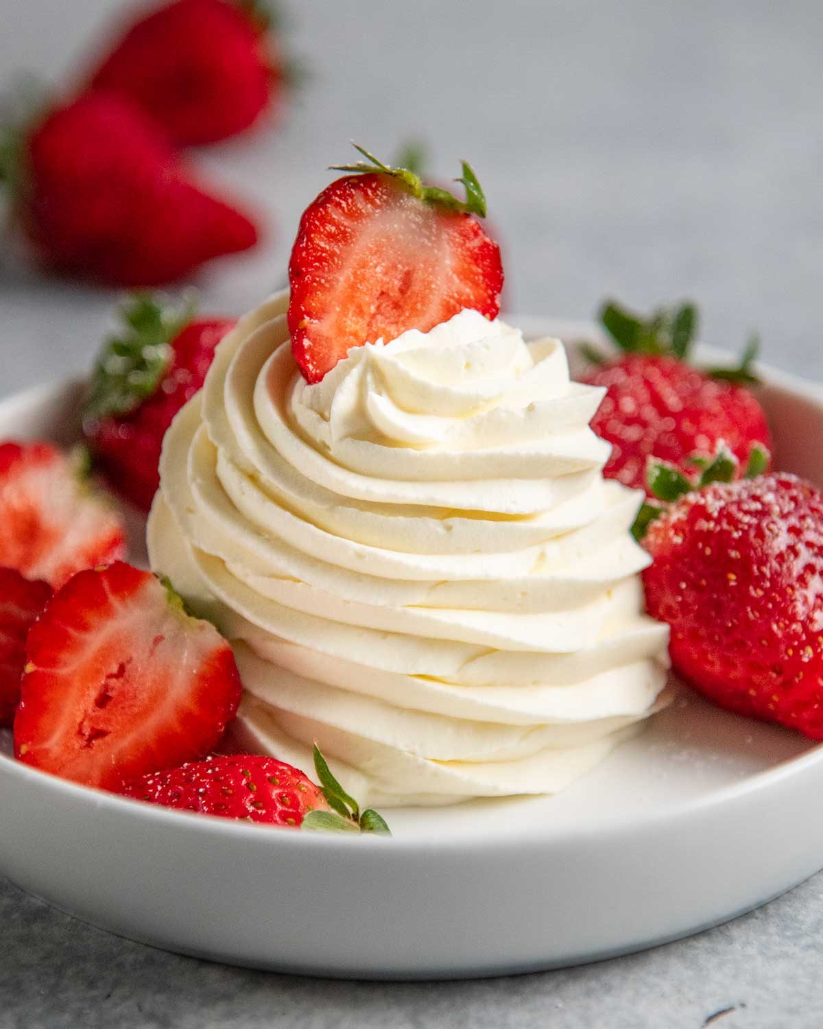Whipped cream - stabilised