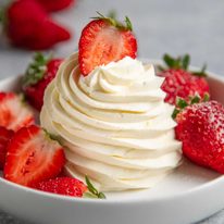 Whipped cream - stabilised