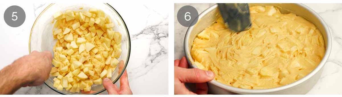 French apple cake steps