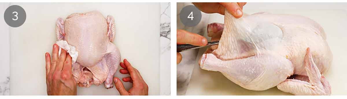 Poulet roti steps