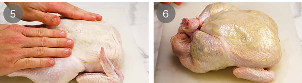 Poulet roti steps