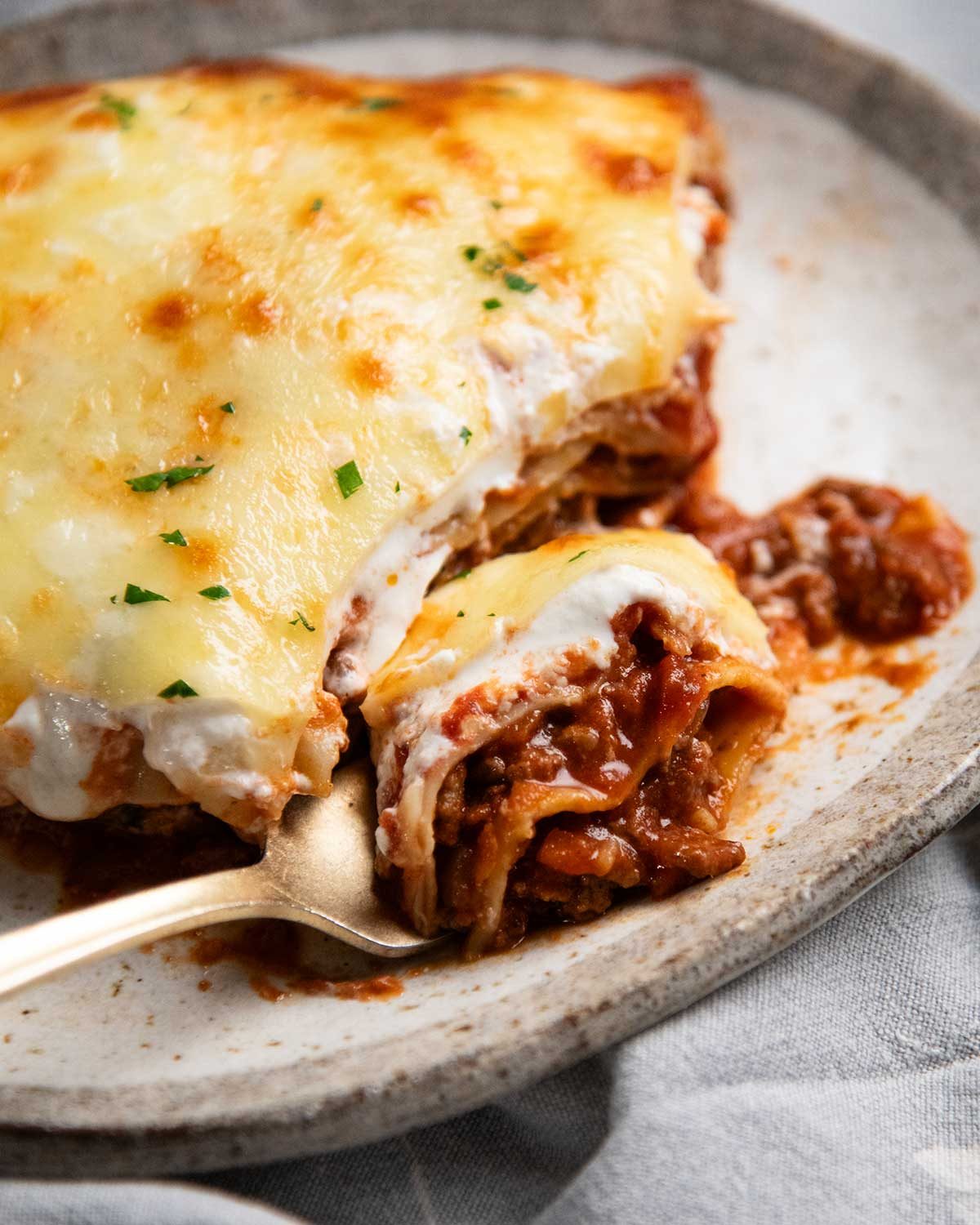 One pot lasagna - complete with layers!