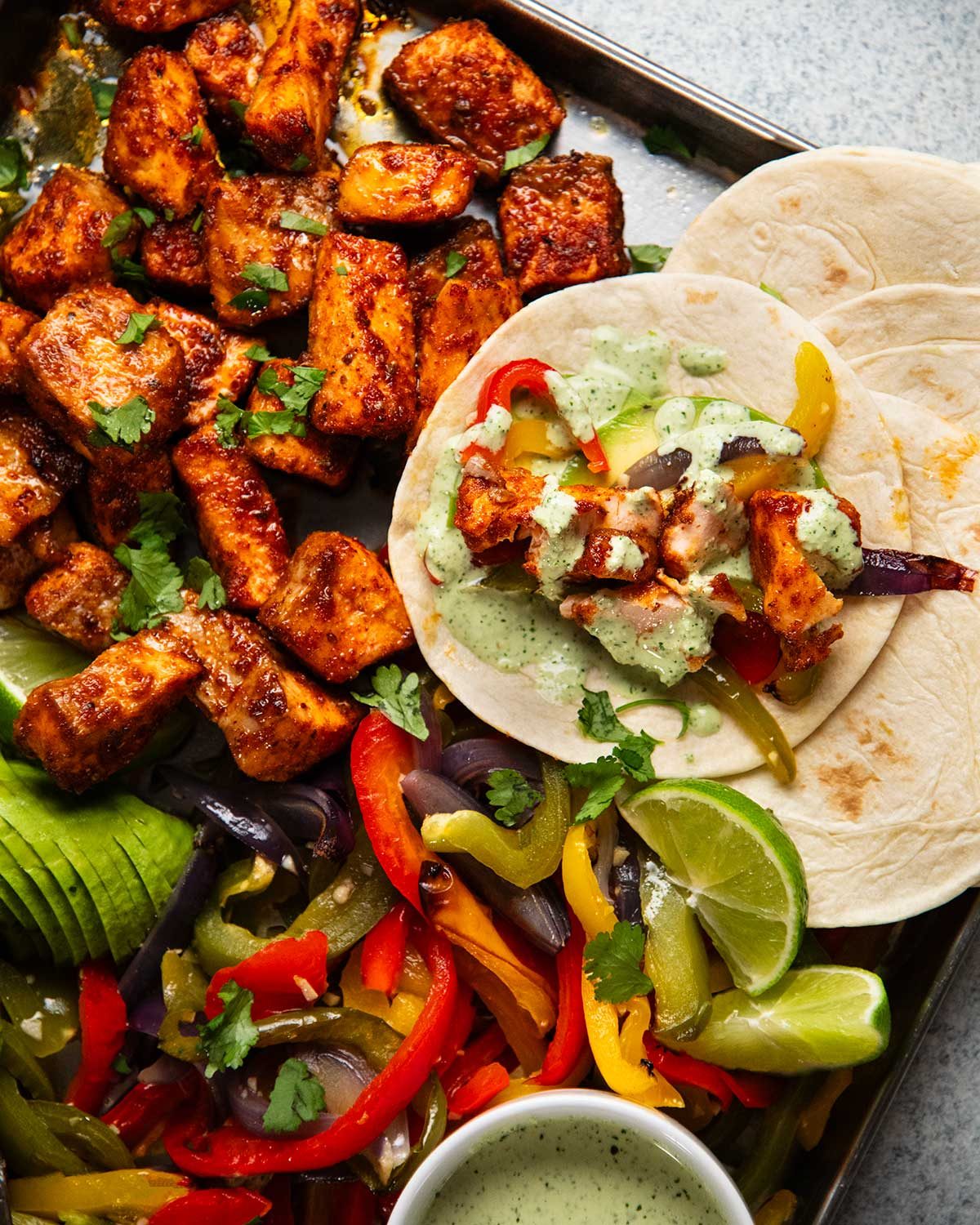 Baked Salmon Fajitas