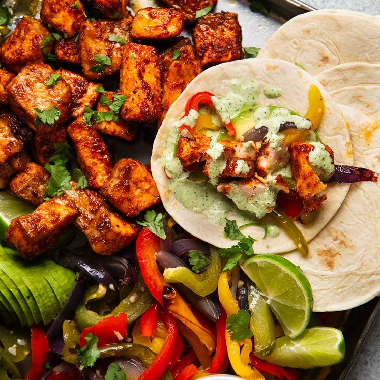Baked Salmon Fajitas