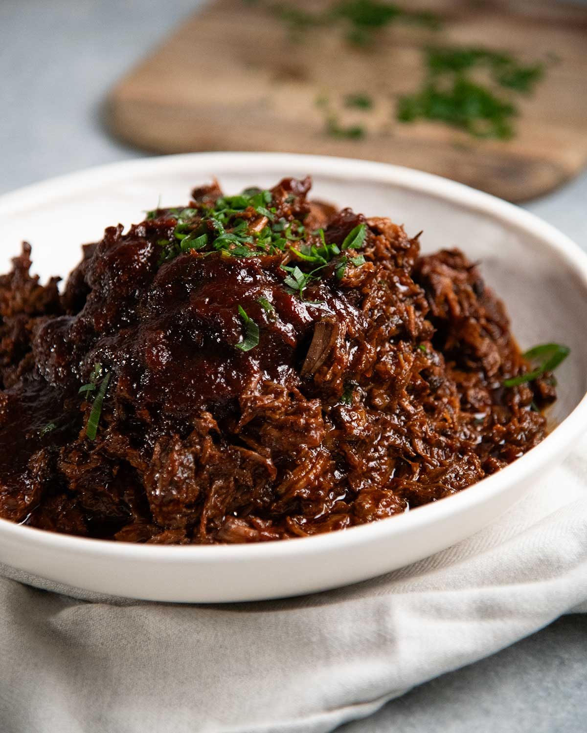 Easy Slow Cooker BBQ Shredded Beef