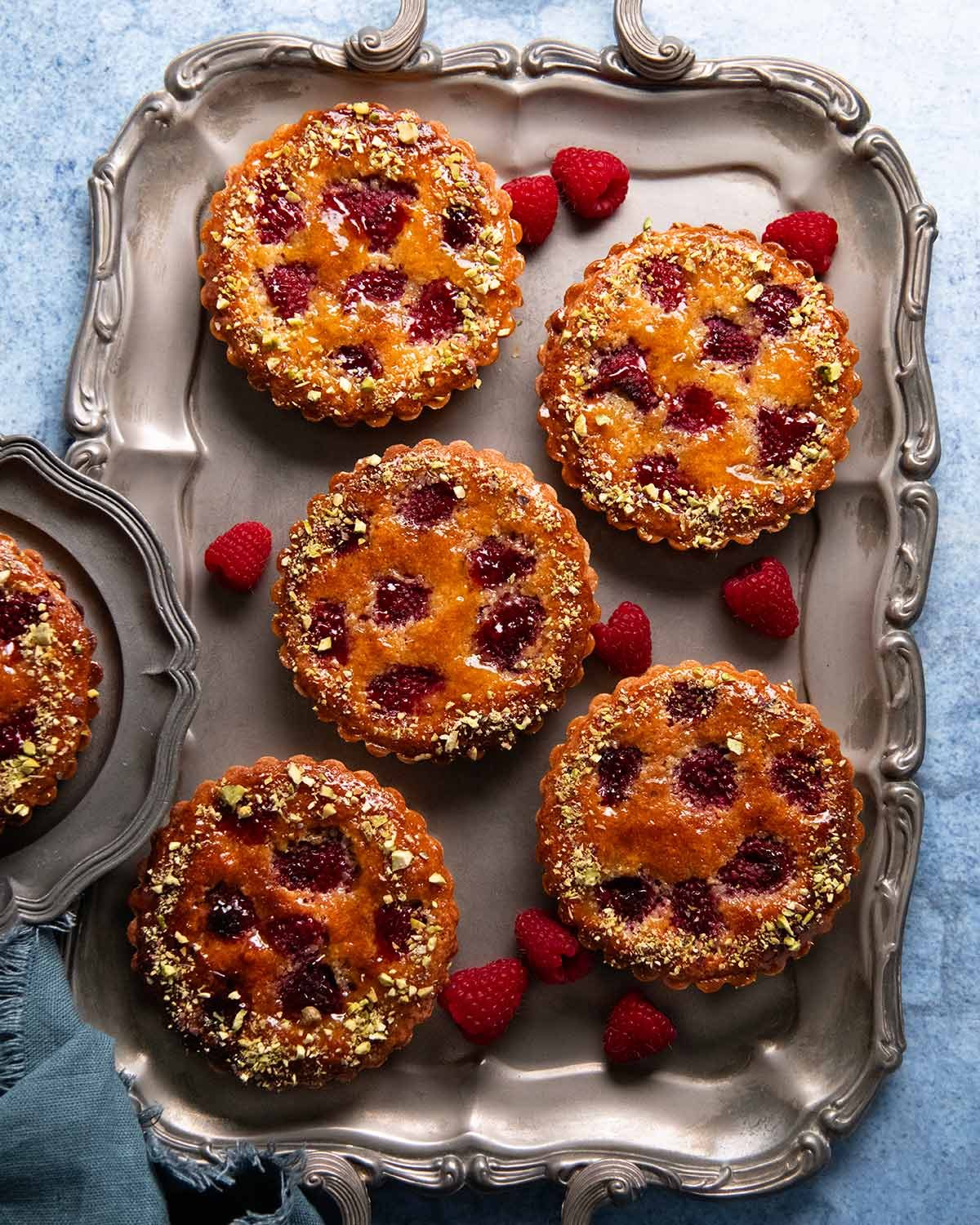 Raspberry almond tarts