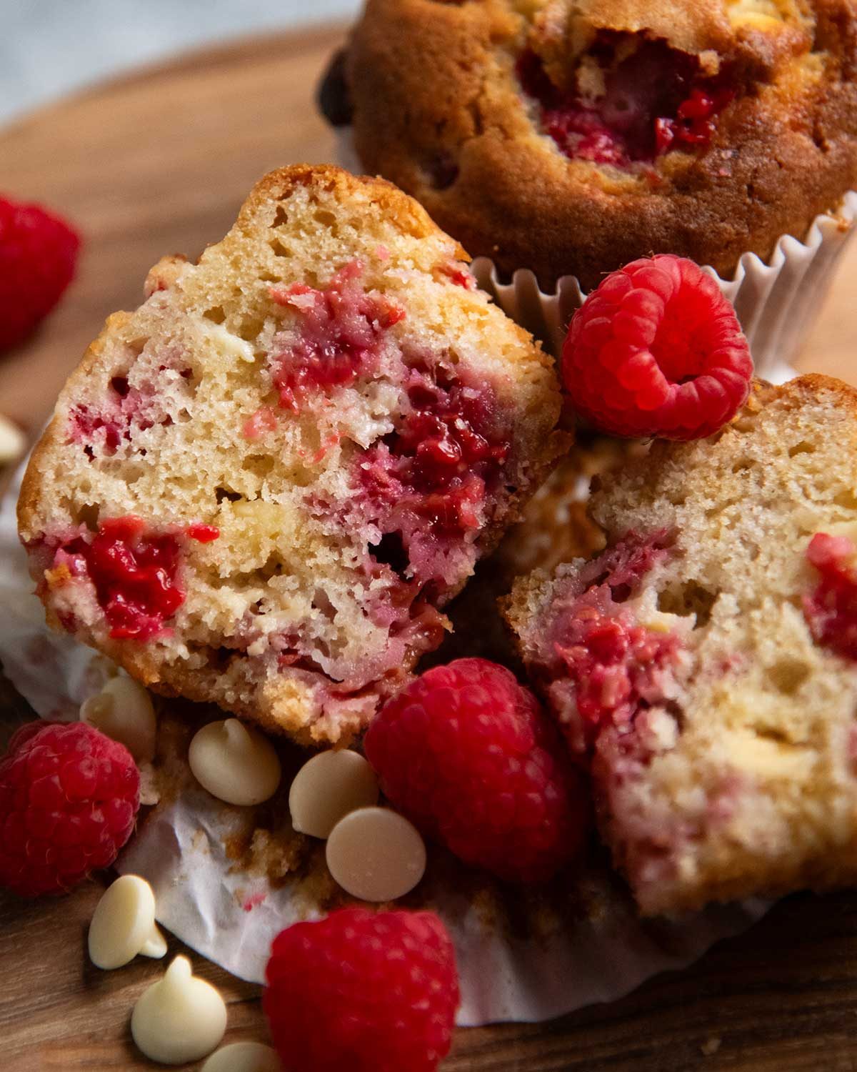White Chocolate Raspberry Muffins